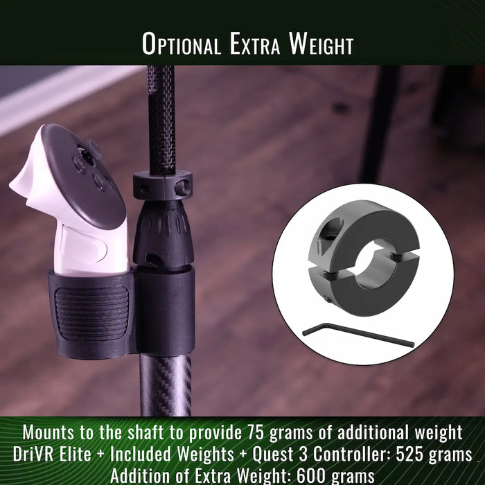 DriVR Elite - Adjustable VR Weighted Golf Club Handle Accessory - Compatible with Quest 2, 3, and Pro | VR Accessories | Knoxlabs VR Marketplace