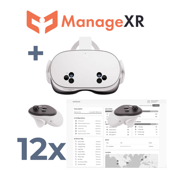 Education and Training VR Kit  | 12 Students | ManageXR + Quest 3S 128GB | 3-year Warranty