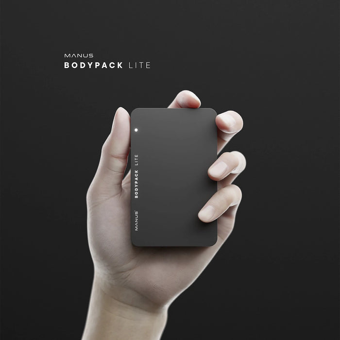 MANUS Bodypack Lite in the hand | Compact, Wireless Motion Capture 