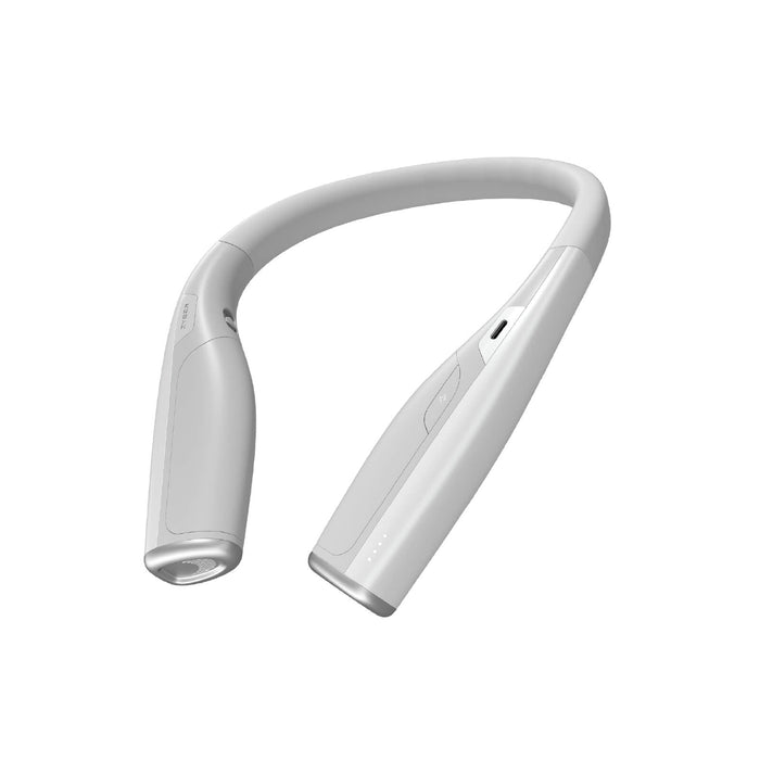 ZyberVR Quick-Charge Neck Power Bank with Swappable Battery, Pearl White / An Extra Battery